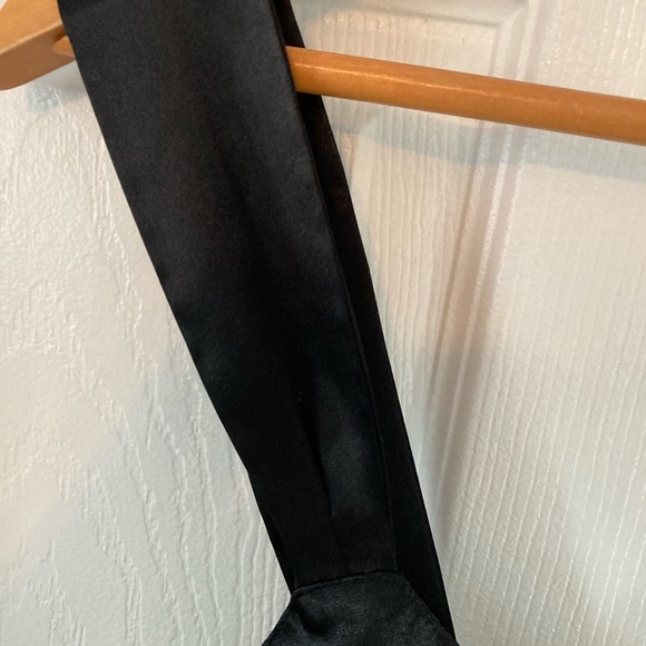 Black Slip Dress Nightgown Flattering Fit - Picture 2 of 4